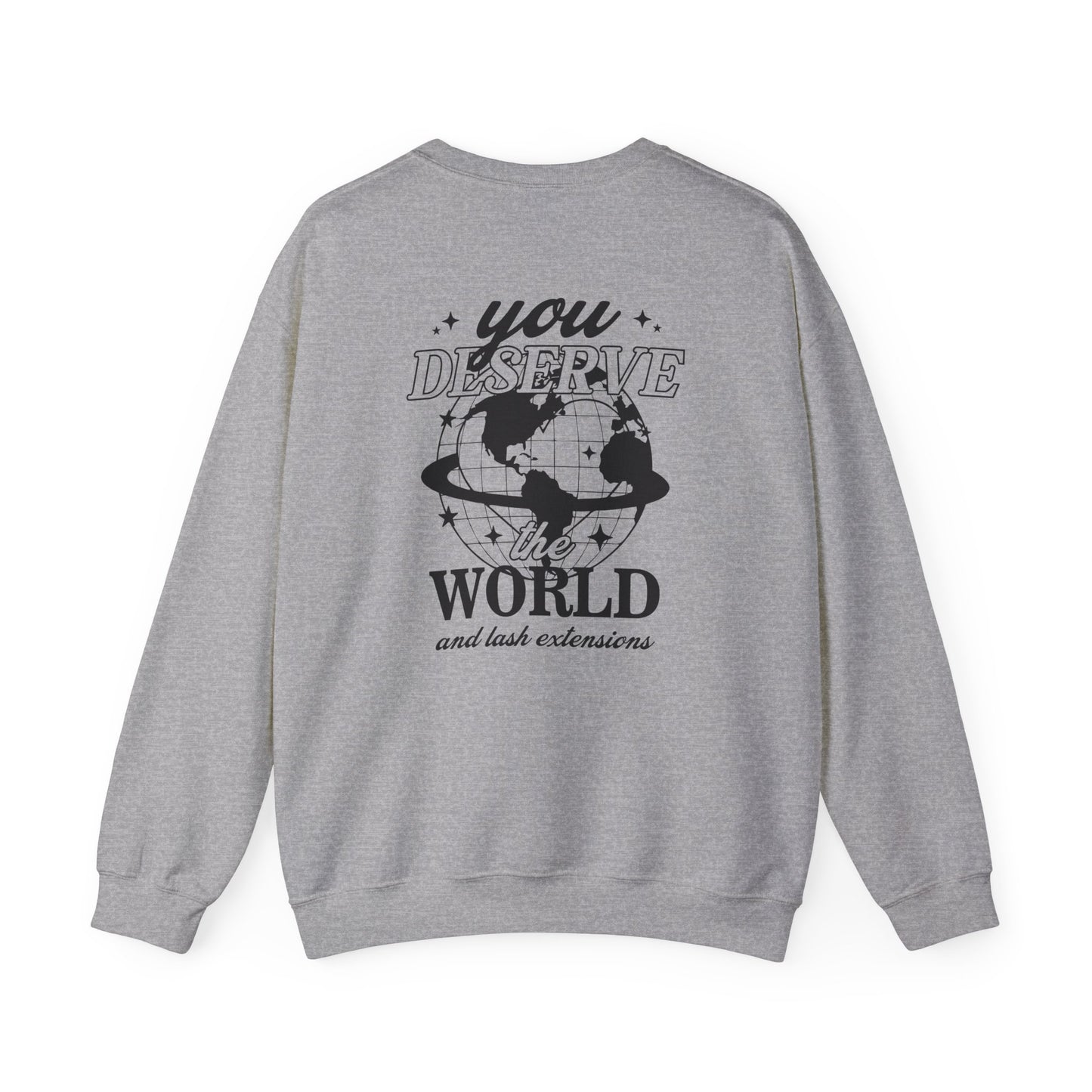 World + Lashes Crewneck Sweater