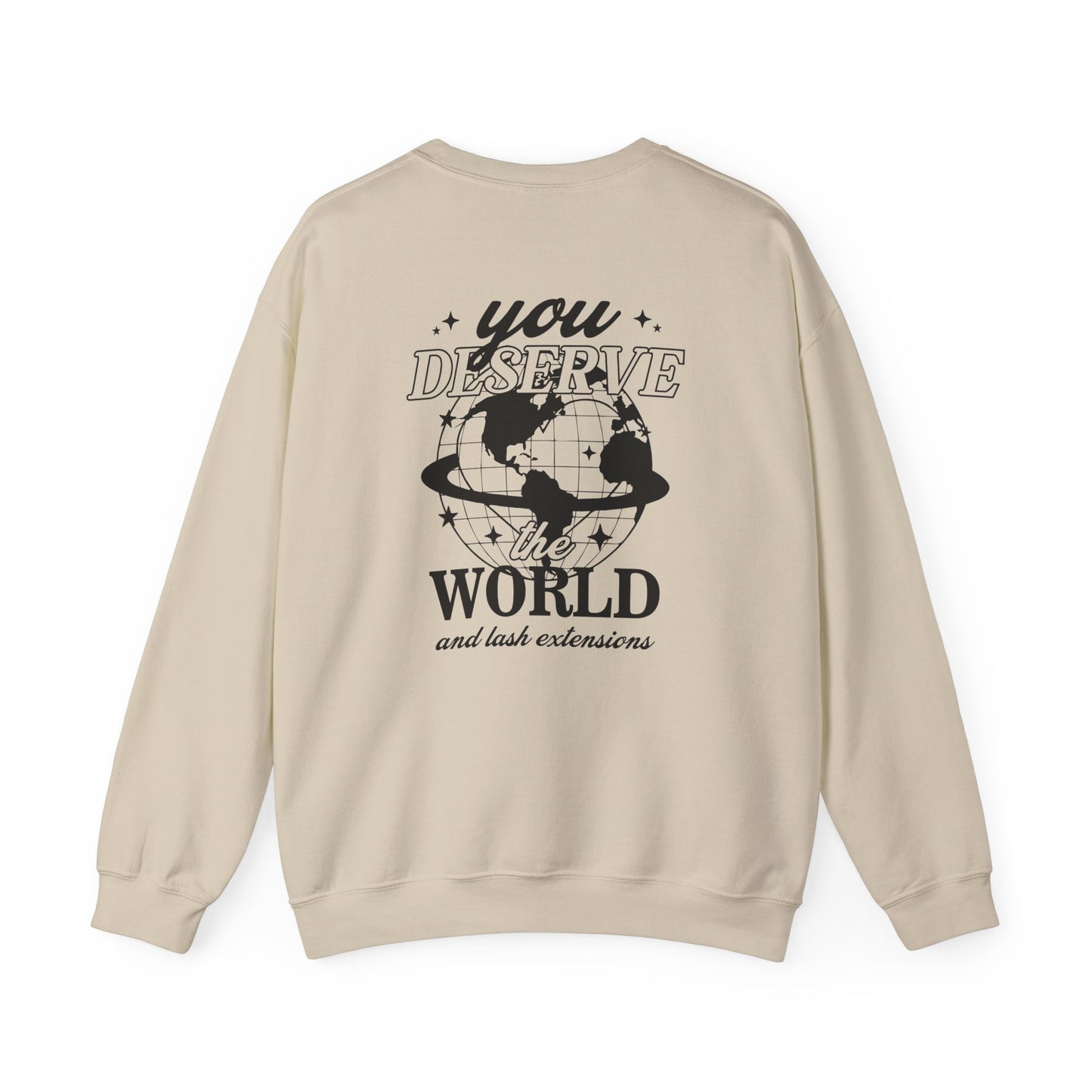 World + Lashes Crewneck Sweater