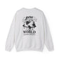 World + Lashes Crewneck Sweater