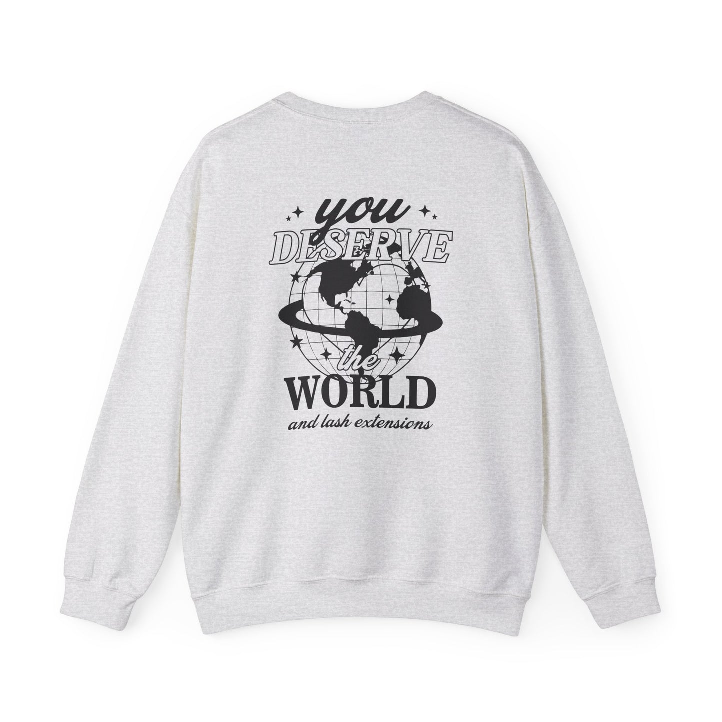 World + Lashes Crewneck Sweater