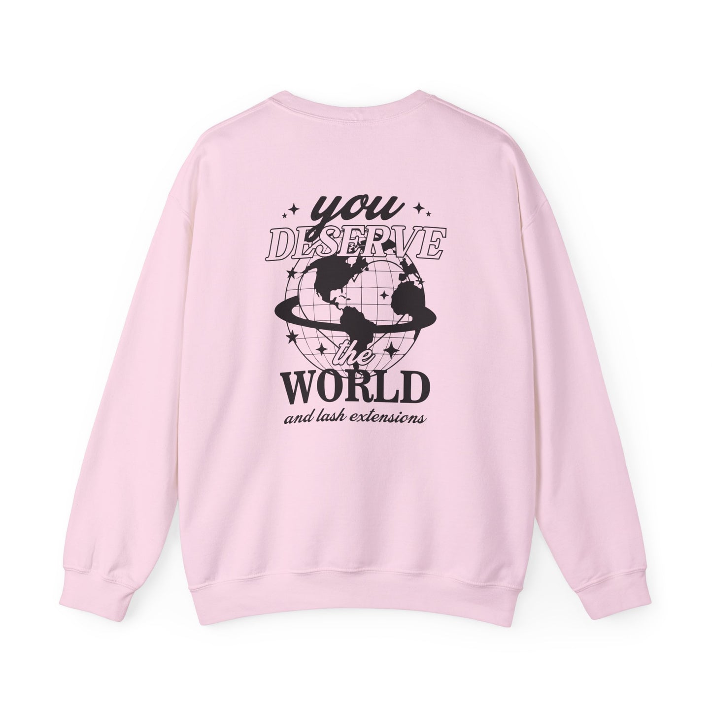 World + Lashes Crewneck Sweater