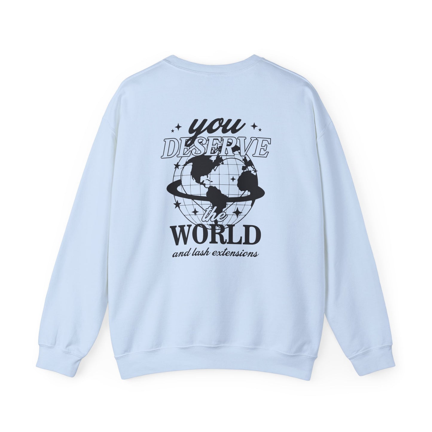 World + Lashes Crewneck Sweater