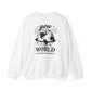 World + Lashes Crewneck Sweater