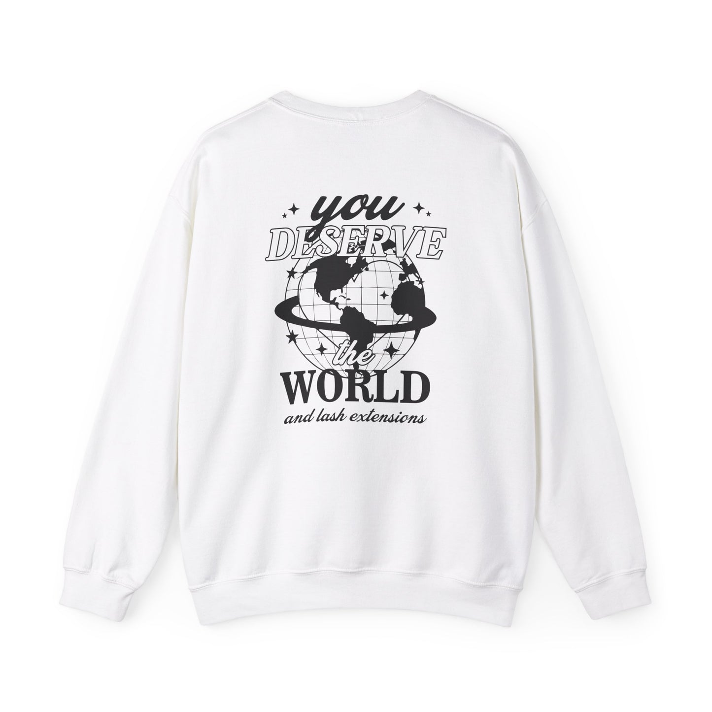 World + Lashes Crewneck Sweater