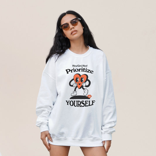 Prioritize Yourself Crewneck Sweater